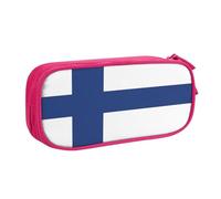 Yyoretp Big Capacity Finnish Flag Print Pencil Case,Double Layer Zipper Makeup Pouch Pencil Box Organizer.
