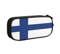 Yyoretp Big Capacity Finnish Flag Print Pencil Case,Double Layer Zipper Makeup Pouch Pencil Box Organizer.