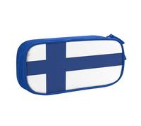 Yyoretp Big Capacity Finnish Flag Print Pencil Case,Double Layer Zipper Makeup Pouch Pencil Box Organizer.