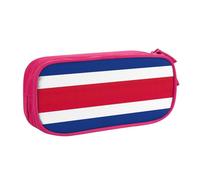 Yyoretp Big Capacity Flag of Costa Rica Print Pencil Case,Double Layer Zipper Makeup Pouch Pencil Box Organizer.