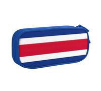 Yyoretp Big Capacity Flag of Costa Rica Print Pencil Case,Double Layer Zipper Makeup Pouch Pencil Box Organizer.