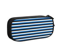 Yyoretp Big Capacity Flag of Estonia Print Pencil Case,Double Layer Zipper Makeup Pouch Pencil Box Organizer.