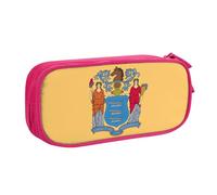 Yyoretp Big Capacity Flag of New Jersey Print Pencil Case,Double Layer Zipper Makeup Pouch Pencil Box Organizer.