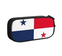 Yyoretp Big Capacity Flag of Panama Print Pencil Case,Double Layer Zipper Makeup Pouch Pencil Box Organizer.