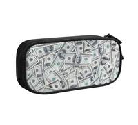 Yyoretp Big Capacity Funny Dollar Money Print Pencil Case,Double Layer Zipper Makeup Pouch Pencil Box Organizer.