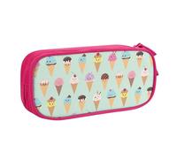 Yyoretp Big Capacity Ice Cream Cones Print Pencil Case,Double Layer Zipper Makeup Pouch Pencil Box Organizer.