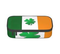 Yyoretp Big Capacity Irish Flag Print Pencil Case Large Pencil Pouch Stationery Pen Bag for Office Supplies.