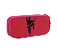 Yyoretp Big Capacity Karate Men Print Pencil Case,Double Layer Zipper Makeup Pouch Pencil Box Organizer.
