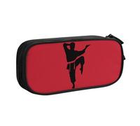 Yyoretp Big Capacity Karate Men Print Pencil Case,Double Layer Zipper Makeup Pouch Pencil Box Organizer.