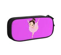 Yyoretp Big Capacity Little Ballerina Dancing Girl Print Pencil Case,Double Layer Zipper Makeup Pouch Pencil Box Organizer.