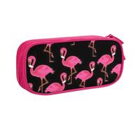 Yyoretp Big Capacity Lovely Pink Flamingos Print Pencil Case,Double Layer Zipper Makeup Pouch Pencil Box Organizer.