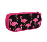 Yyoretp Big Capacity Lovely Pink Flamingos Print Pencil Case,Double Layer Zipper Makeup Pouch Pencil Box Organizer.