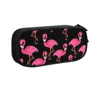 Yyoretp Big Capacity Lovely Pink Flamingos Print Pencil Case,Double Layer Zipper Makeup Pouch Pencil Box Organizer.