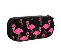 Yyoretp Big Capacity Lovely Pink Flamingos Print Pencil Case,Double Layer Zipper Makeup Pouch Pencil Box Organizer.