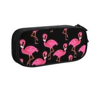 Yyoretp Big Capacity Lovely Pink Flamingos Print Pencil Case,Double Layer Zipper Makeup Pouch Pencil Box Organizer.