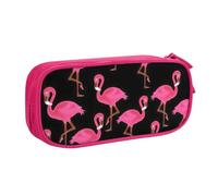 Yyoretp Big Capacity Lovely Pink Flamingos Print Pencil Case,Double Layer Zipper Makeup Pouch Pencil Box Organizer.