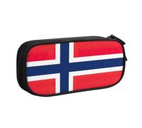 Yyoretp Big Capacity Norwegian Flag Print Pencil Case,Double Layer Zipper Makeup Pouch Pencil Box Organizer.