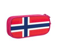Yyoretp Big Capacity Norwegian Flag Print Pencil Case,Double Layer Zipper Makeup Pouch Pencil Box Organizer.
