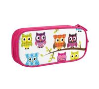 Yyoretp Big Capacity Owls on Tree Branches Print Pencil Case,Double Layer Zipper Makeup Pouch Pencil Box Organizer.