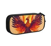 Yyoretp Big Capacity Phoenix Print Pencil Case,Double Layer Zipper Makeup Pouch Pencil Box Organizer.