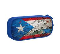 Yyoretp Big Capacity Puerto rico Wallpaper Flag Print Pencil Case,Double Layer Zipper Makeup Pouch Pencil Box Organizer.