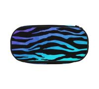 Yyoretp Big Capacity Purple Blue Green Camouflage Zebra Stripes Print Pencil Case Large Pencil Pouch Stationery Pen Bag for Office Supplies
