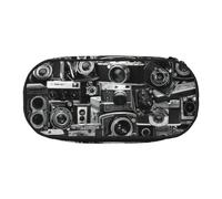 Yyoretp Big Capacity Retro Cool Camera Collection Print Pencil Case Large Pencil Pouch Stationery Pen Bag for Office Supplies