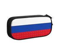 Yyoretp Big Capacity Russian Flag Print Pencil Case,Double Layer Zipper Makeup Pouch Pencil Box Organizer.