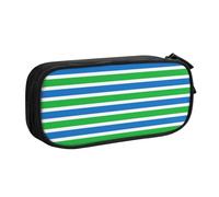 Yyoretp Big Capacity Sierra Leone Flag Print Pencil Case,Double Layer Zipper Makeup Pouch Pencil Box Organizer.