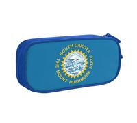 Yyoretp Big Capacity South Dakota Flag Print Pencil Case,Double Layer Zipper Makeup Pouch Pencil Box Organizer.