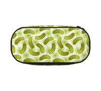 Yyoretp Big Capacity Sushi Dill Pickles Print Pencil Case Large Pencil Pouch Stationery Pen Bag for Office Supplies