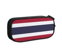 Yyoretp Big Capacity Thailand Flag Print Pencil Case,Double Layer Zipper Makeup Pouch Pencil Box Organizer.