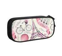 Yyoretp Big Capacity The Paris Tower and a Bicycle Print Pencil Case,Double Layer Zipper Makeup Pouch Pencil Box Organizer.