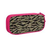 Yyoretp Big Capacity Tiger Stripe Camo Print Pencil Case,Double Layer Zipper Makeup Pouch Pencil Box Organizer.