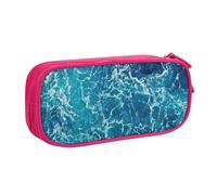 Yyoretp Big Capacity Tropical Ocean Beach Theme Print Pencil Case,Double Layer Zipper Makeup Pouch Pencil Box Organizer.