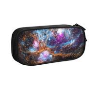 Yyoretp Big Capacity Universe Galaxy Space Print Pencil Case,Double Layer Zipper Makeup Pouch Pencil Box Organizer.