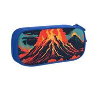 Yyoretp Big Capacity Volcano Print Pencil Case,Double Layer Zipper Makeup Pouch Pencil Box Organizer.