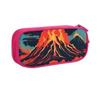 Yyoretp Big Capacity Volcano Print Pencil Case,Double Layer Zipper Makeup Pouch Pencil Box Organizer.