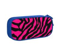 Yyoretp Big Capacity Zebra Tiger Leopard Pink Print Pencil Case,Double Layer Zipper Makeup Pouch Pencil Box Organizer.
