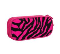 Yyoretp Big Capacity Zebra Tiger Leopard Pink Print Pencil Case,Double Layer Zipper Makeup Pouch Pencil Box Organizer.
