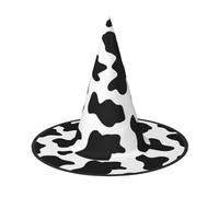 Yyoretp Black and White Cow Print Print Halloween Costume Witch Hat Adults carnival Cosplay party Costume Accessories