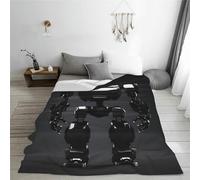 Yyoretp Black robot Print Ultra Soft Micro Fleece Flannel Blankets for Bed Couch Living Room Travel,All Season