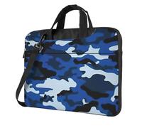 Yyoretp Blue Camo Print Laptop bag,portable single shoulder laptop Sleeve Case,Compatible with 13-16inch