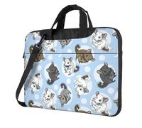 Yyoretp Blue Chinchillas And Moon Print Laptop bag,portable single shoulder laptop Sleeve Case,Compatible with 13-16inch