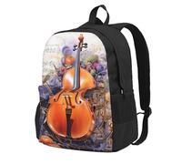 Yyoretp Blue Musical Note Print Casual Backpack for Women and Men,Large Capacity Travel Work Computer Backpacks