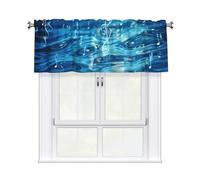 Yyoretp BlueMusic Print Valance Curtains for Windows Kitchen Living Room with Light Filtering,137 x 46 cm