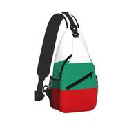 Yyoretp Bulgarian Flag Print Sling Bag Small Crossbody Backpack Chest Shoulder Bag Travel Hiking Daypacks
