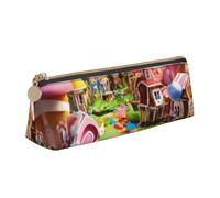 Yyoretp Candy Land Print Simple Triangular Pen case Storage Bag for Office Supplies,Cosmetics,toiletries