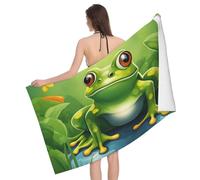 Yyoretp Cartoon frog 1 Print Microfiber Lightweight Beach Towel Super Absorbent Soft Plush Pool Bath Towel