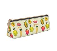 Yyoretp Cartoon Vegetable Fruits Print Simple Triangular Pen case Storage Bag for Office Supplies,Cosmetics,toiletries